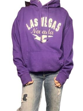Las Vegas Nevada Purple Graphic Hoodie
